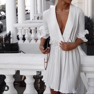 White Ruffle Dress